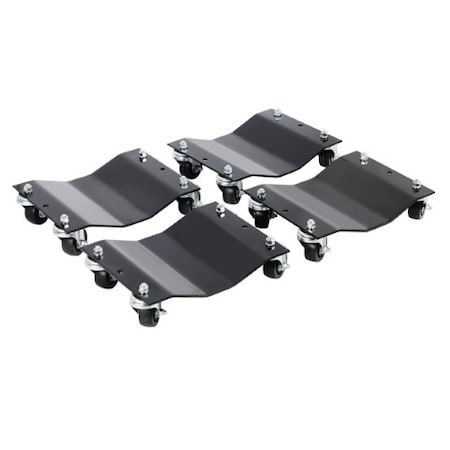Fleming Supply Wheel Dolly- Set of 4, Steel Tire Skates with 3-Inch Ball Bearing Casters 724037ILV